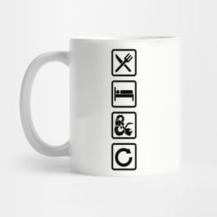 Eat Sleep DnD Repeat Mug